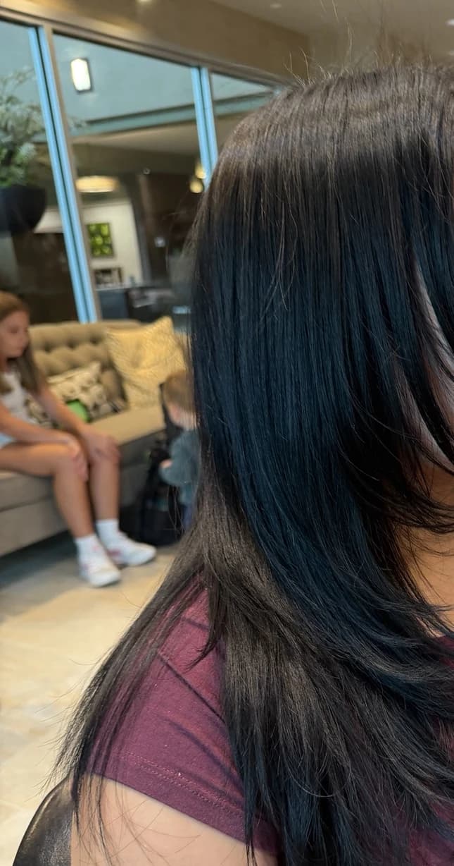A genuine layered haircut detail from Shirin's salon archive